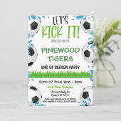 サッカーチームパーティー招待状 招待状 (スタンド正面)