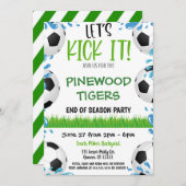 サッカーチームパーティー招待状 招待状 (正面/裏面)