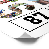 サッカーチーム上級卒業写真コラージュ ポスター (角)