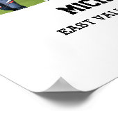 サッカーチーム上級卒業式ボールフォトコラージュ ポスター (角)