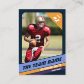 サッカーチーム取引カードスポーツギフトダークブルー コーリングカード (正面)