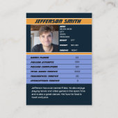 サッカーチーム取引カードスポーツギフトダークブルー コーリングカード (裏面)