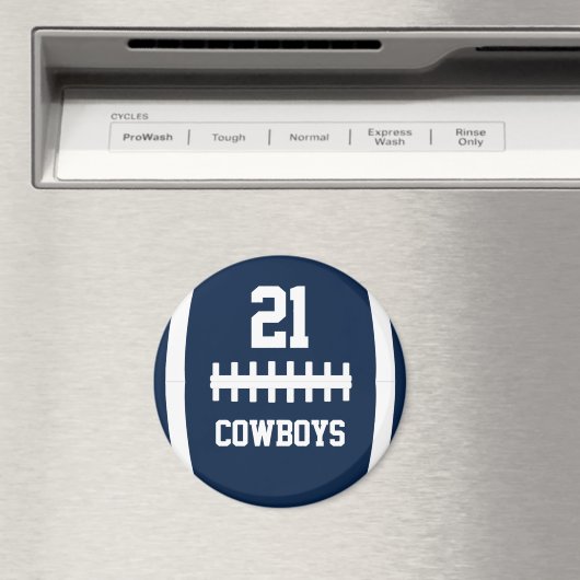 サッカーチーム名とプレイヤー番号のカスタム色 マグネット (インサイチュ (食洗機))