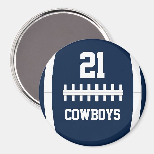 サッカーチーム名とプレイヤー番号のカスタム色 マグネット (正面/裏面)