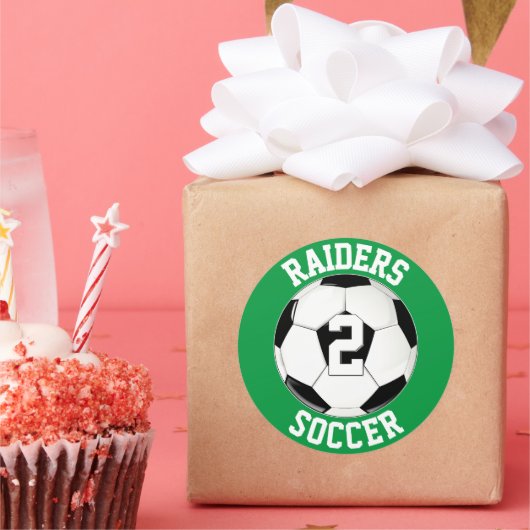 サッカーチーム名と選手パーソナライズされた番号 ラウンドシール (パーティー)