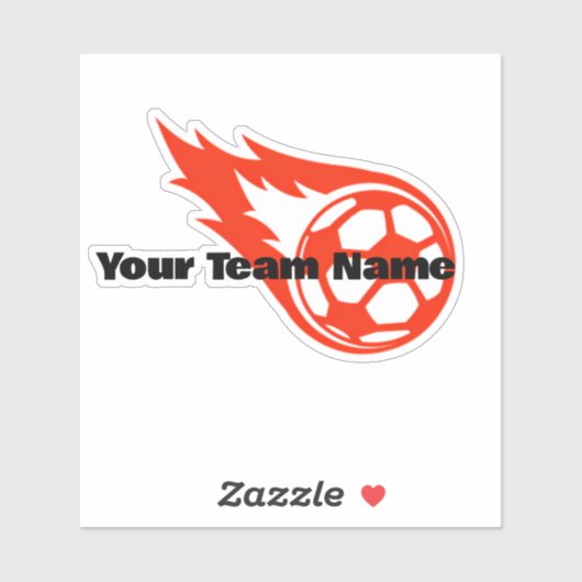 サッカーチーム名の追加 シール (シート)