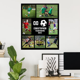 サッカーチーム名フォトコラージュ ポスター