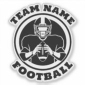 サッカーチーム名選手の番号スポーツカスタム選手 シール (正面)