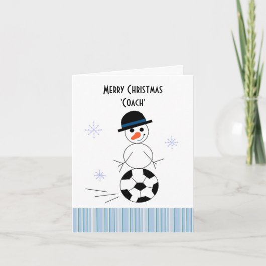 サッカーチーム監督の雪だるま シーズンカード (正面)
