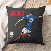 サッカーチーム選手の装飾用クッション クッション (ブランケット)