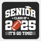 サッカーチーム2025年卒業シニアチーム2025 スクエアシール (正面)