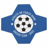 サッカーチーム – アスリート名と年 – 青 サッカーボール (フラット)