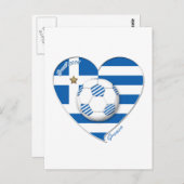サッカーチーム「ギリシャ」。フツボルグレシア2014フットボール ポストカード (正面/裏面)