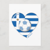 サッカーチーム「ギリシャ」。フツボルグレシア2014フットボール ポストカード (正面)