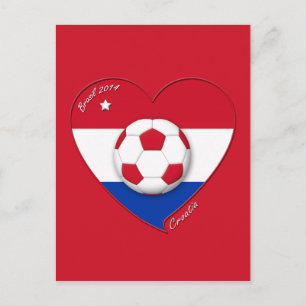 サッカーチーム「クロアチア」。フットボルドクロアシア2014 ポストカード