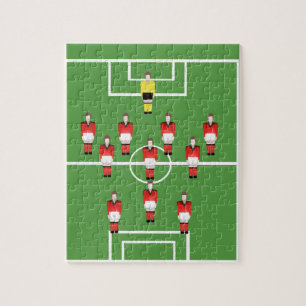 サッカーチーム、フットボール選手 ジグソーパズル