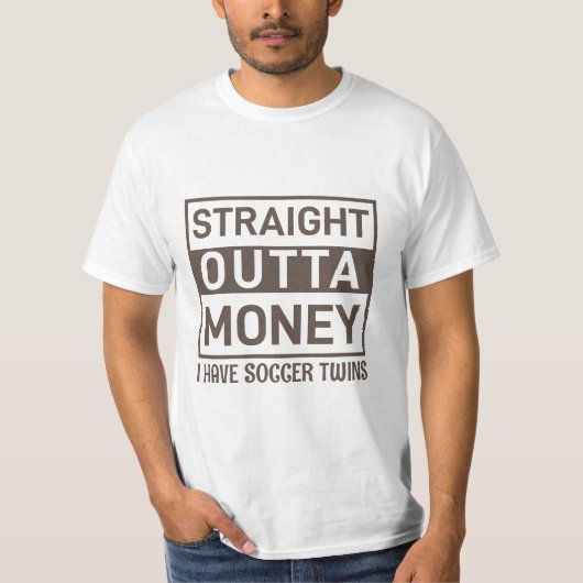 サッカーツインズパパホワイトティー Tシャツ (正面)