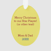 サッカーテクスチャの外観 オーナメント (裏面)