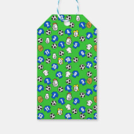 サッカーテーマとシャツ（青） ギフトタグ