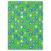 サッカーテーマとブルーシャツ クリップボード (裏面)