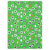 サッカーテーマと白シャツ クリップボード (裏面)