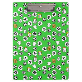 サッカーテーマと白シャツ クリップボード