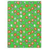 サッカーテーマと赤シャツ クリップボード (裏面)