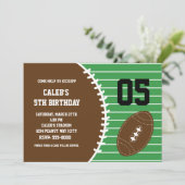 サッカーテーマのかわいいステッチの誕生日パーティー招待状 招待状 (スタンド正面)