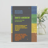 サッカーテーマのバー・バット・ミツバ祭招待状 招待状 (スタンド正面)