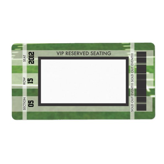 サッカーテーマのプリントあなたの住所 シール (正面)