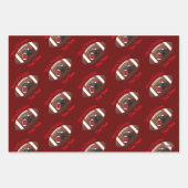 サッカーテーマクリスマスギフトラップHAMbyWG ラッピングペーパーシート (正面)