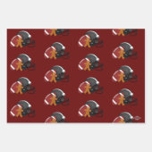 サッカーテーマクリスマスギフトラップHAMbyWG ラッピングペーパーシート (正面3)