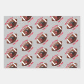 サッカーテーマクリスマスギフトラップHAMbyWG ラッピングペーパーシート (正面)