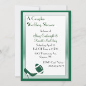 サッカーテーマッドカップルズウェディングシャワー招待状 招待状 (正面)