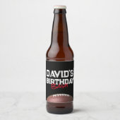 サッカーテーマバースデーパーティービールボトルラベル ビールラベル (正面)