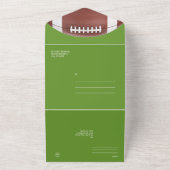 サッカーテーマバー(ユダヤ教の)バル・ミツバーオールインワン招待状 オールインワン招待状 (外側)