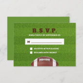 サッカーテーマバー（ユダヤ教の）バル・ミツバー 出欠カード (正面/裏面)