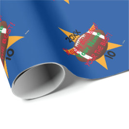 サッカーテーマパーソナライズされた誕生日ギフトラップ ラッピングペーパー