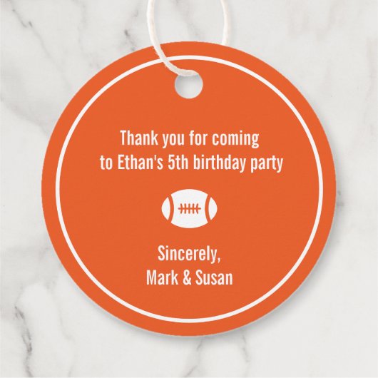 サッカーテーマビーフビーフサンキューラベル フェイバータグ (裏面)
