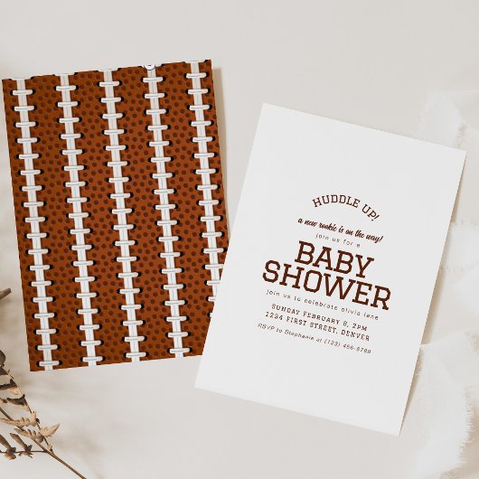 サッカーテーマベビーシャワー招待状テンプレート 招待状