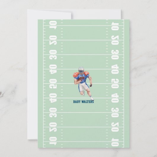 サッカーテーマベビーシャワー招待状 招待状 (裏面)