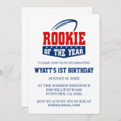 サッカーテーマルーキー・オブ・ザ・イヤー1 招待状 (正面/裏面)