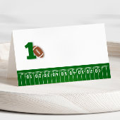 サッカーテーマ最初の年ダウン誕生日フードテント プレイスカード