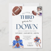 サッカーテーマ男子3歳の誕生日 招待状 (正面)