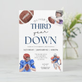 サッカーテーマ男子3歳の誕生日 招待状 (スタンド正面)