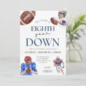 サッカーテーマ男子8歳の誕生日 招待状 (スタンド正面)