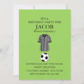 サッカーテーマ誕生日パーティーの招待状 招待状 (正面)