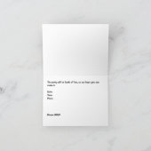 サッカーテーマ誕生日パーティーへの招待 サンキューカード (内部)