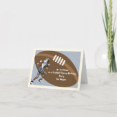 サッカーテーマ誕生日パーティーへの招待 サンキューカード (正面)