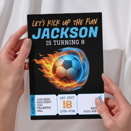 サッカーテーマ誕生日パーティーアスリート誕生日 招待状